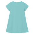 thumbnail image 5 of YOUYEDIAN Turquoise Dresses for Girls 2025 Summer Cute Dresses Short Sleeve Plain Tshirt Dress Crew Neck a Line Dresses,Turquoise 5-6 Years, 5 of 6