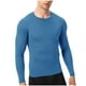 thumbnail image 2 of pstuiky manga larga para hombre, Camisa deportiva transpirable de manga larga y cuello redondo para hombre, color liso tops de invierno para hombre m, 2 of 4