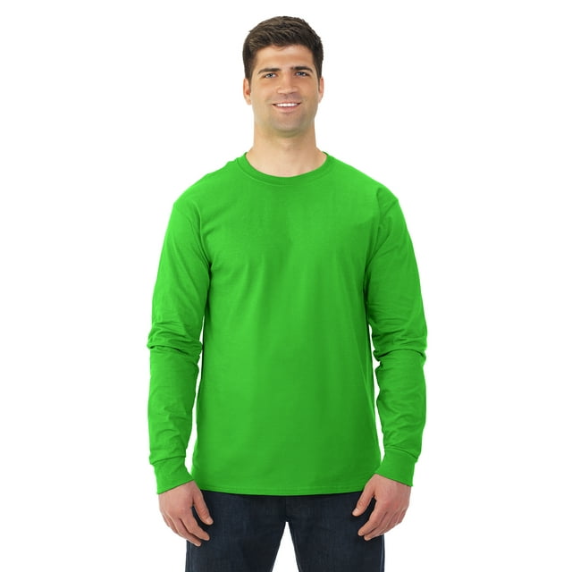 T-Shirt à Manches Longues en Coton HD, m, Kiwi