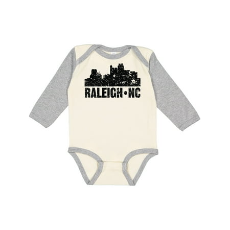 

Inktastic Raleigh Skyline Grunge Gift Baby Boy or Baby Girl Long Sleeve Bodysuit