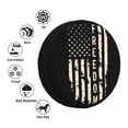 thumbnail image 3 of DouZhe Waterproof Spare Tire Cover, Freedom American Flag Prints Adjustable Wheel Covers Fit for Jeep Trailer RV SUV Car, 17 inch, 3 of 7