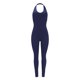thumbnail image 5 of Gibobby pantalones siameses de pierna ancha Mono multicolor informal deportivo delgado con cuello colgante y nalgas sin espalda para mujer(Azul marino， M), 5 of 5