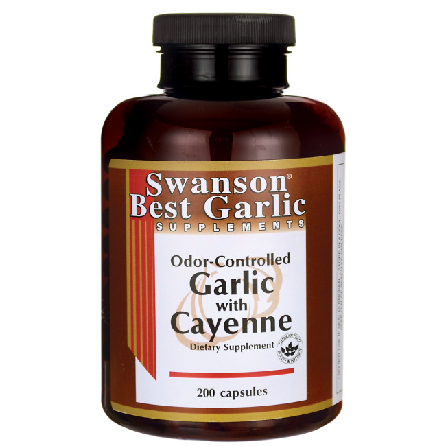 Swanson Garlic with Cayenne 200 Capsules