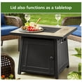 Mainstays 30" Square Tile Top Gas Fire Pit Table with 50,000 BTU