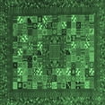 thumbnail image 1 of Ahgly Company Indoor Square Abstract Emerald Green Contemporary Area Rugs, 8' Square, 1 of 4