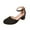 Black, variant on THDHVS Womens Sandals Dressy,Womens Sandals,Women's Fashion Casual Spring and Summer Solid Color Round Toe Ruffled Shallow Mouth One-Line Buckle Thick Heel High Heels Pink 5.5