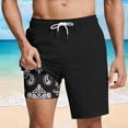 thumbnail image 2 of Purcolt Mens Swimming Trunks with Compression Liner 2-in-1 Swim Trunks Stretch Quick Dry Swim Shorts with Pockets, 2 of 7