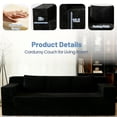 thumbnail image 5 of SESSLIFE Corduroy 3 Seater Sofa Couch, Deep Seat Comfy Loveseat Sofa with Foam Cushion, No Assembly Required Couch for Apartment, Bedroom or Studio Living, Black, 5 of 9