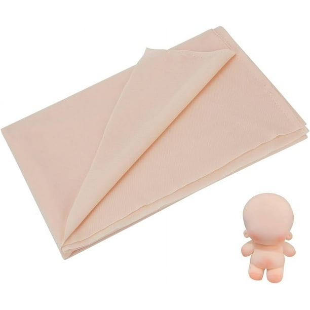 Tela color piel de 1,09 yardas (150 cm) de ancho, color beige, ideal para confeccionar prendas de vestir, bolsos, marionetas y ganchillo. Tela de poliéster brillante.