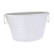 thumbnail image 3 of Cubo de hielo de hierro galvanizado, soporte para tina, recipiente redondo de metal para almacenar bebidas Blanco, 3 of 9