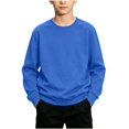 thumbnail image 3 of YOUYEDIAN Base Layer for Boys Casual Long Sleeve Crewneck Solid Color Shirt, 3 of 5