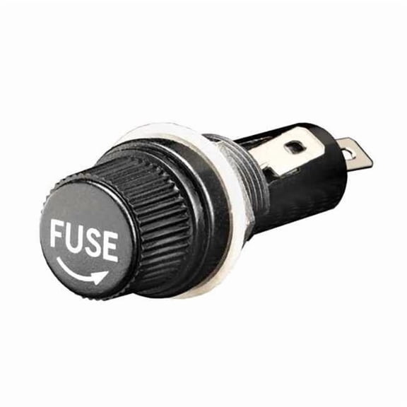 Fuse Holder, 0 to 10A Amp Range, 250V AC/DC Volt Rating, 1 Poles, Quick Connect
