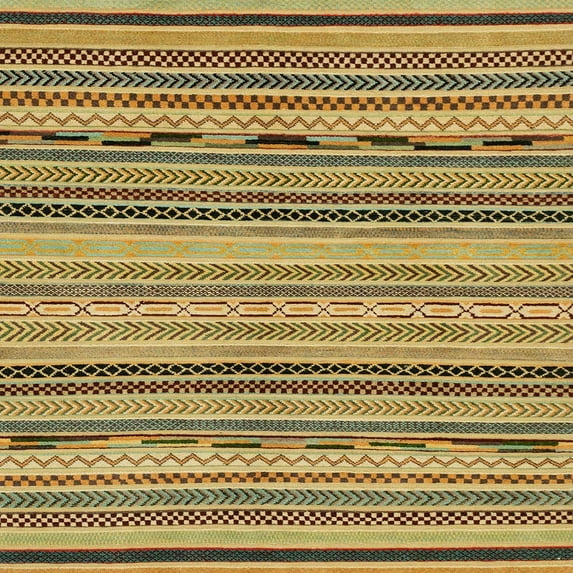 Ahgly Company Indoor Square Abstract Golden Brown Yellow Abstract Area Rugs, 8' Square