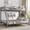 Grey, variant on Metal Bunk Bed Twin Over Full, Modern Bunkbeds Heavy Duty Bed with Safety Guard Rails and Space-Saving Design, Steel Bed for School, Bedroom, Black