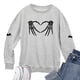 thumbnail image 2 of Sudadera XLIEVO con estampado de calaveras de Halloween para mujer, color gris, 2 of 5