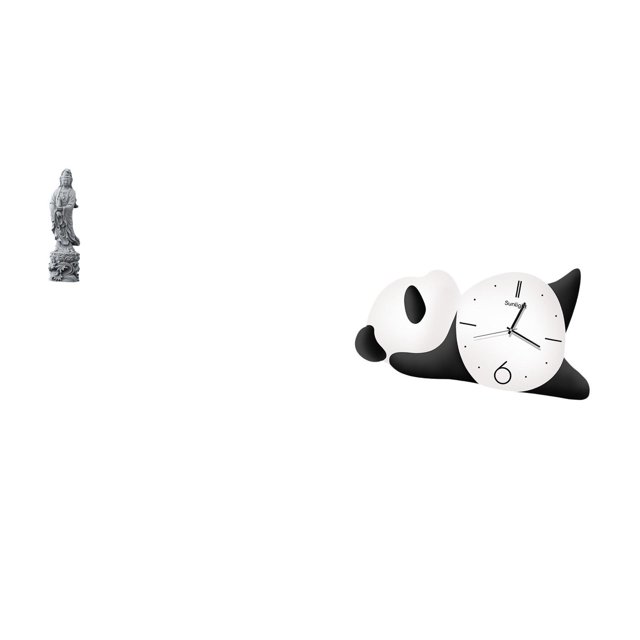 Estatua de Guan Yin,Estatua de Guan Yin para decoración del hogar.,Escultura de Kuanyin,figurita,decoración china,regalos,Reloj de pared,Reloj de pared Panda Decoración del hogar Lindo
