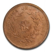 1870 Paraguay 2 Centesimos SP-65 PCGS (Red)