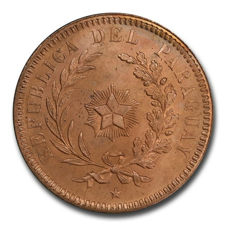 1870 Paraguay 2 Centesimos SP-65 PCGS (Red)