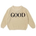 thumbnail image 4 of HXWCHs Girls' Pastel Striped Sweater Cotton Soft Long Sleeve Winter Outfit 4-5 Years Beige2, 4 of 4