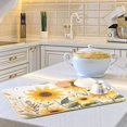 thumbnail image 6 of Yayeee Dish Drying Mat for Kitchen Counter 16"x18" Microfiber Absorbent Pad, Beige Sunflowers, 6 of 7