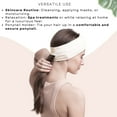 thumbnail image 3 of Kitsch Spa Headband - Women's Microfiber Makeup Headband for Face Washing, Ivory, Adjustable Fit, 3 of 13