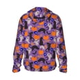 thumbnail image 3 of Uemuo Halloween Black Cats Pattern Women's Full Zip UPF 50+ Sun Protection Hoodie Jacket Long Sleeve Sun Shirt Hiking Outdoor Performance with Pockets-, 3 of 9