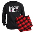thumbnail image 6 of CafePress - I Adore Her Valentines Day - Men's Long Sleeve Loose Fit Cotton Dark Pajama Set, 6 of 7