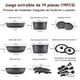thumbnail image 2 of Sartenes Antiadherentes, Juego de 19 Ollas y Sartenes, Juego de ollas y sartenes antiadherentes, Sartenes para cocinar, Mango Desmontable, Juego de utensilios de cocina, Ollas de inducción sartenes, 2 of 7