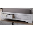 thumbnail image 4 of JERFIT White Queen Storage Bed with Drawers, Wood Platform Bed Frame with Upholstered Headboard, No Box Spring Needed, Traditional Style, 4 of 7