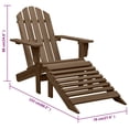 thumbnail image 4 of vidaXL Garden Chair with Ottoman Wood Brown, 4 of 5