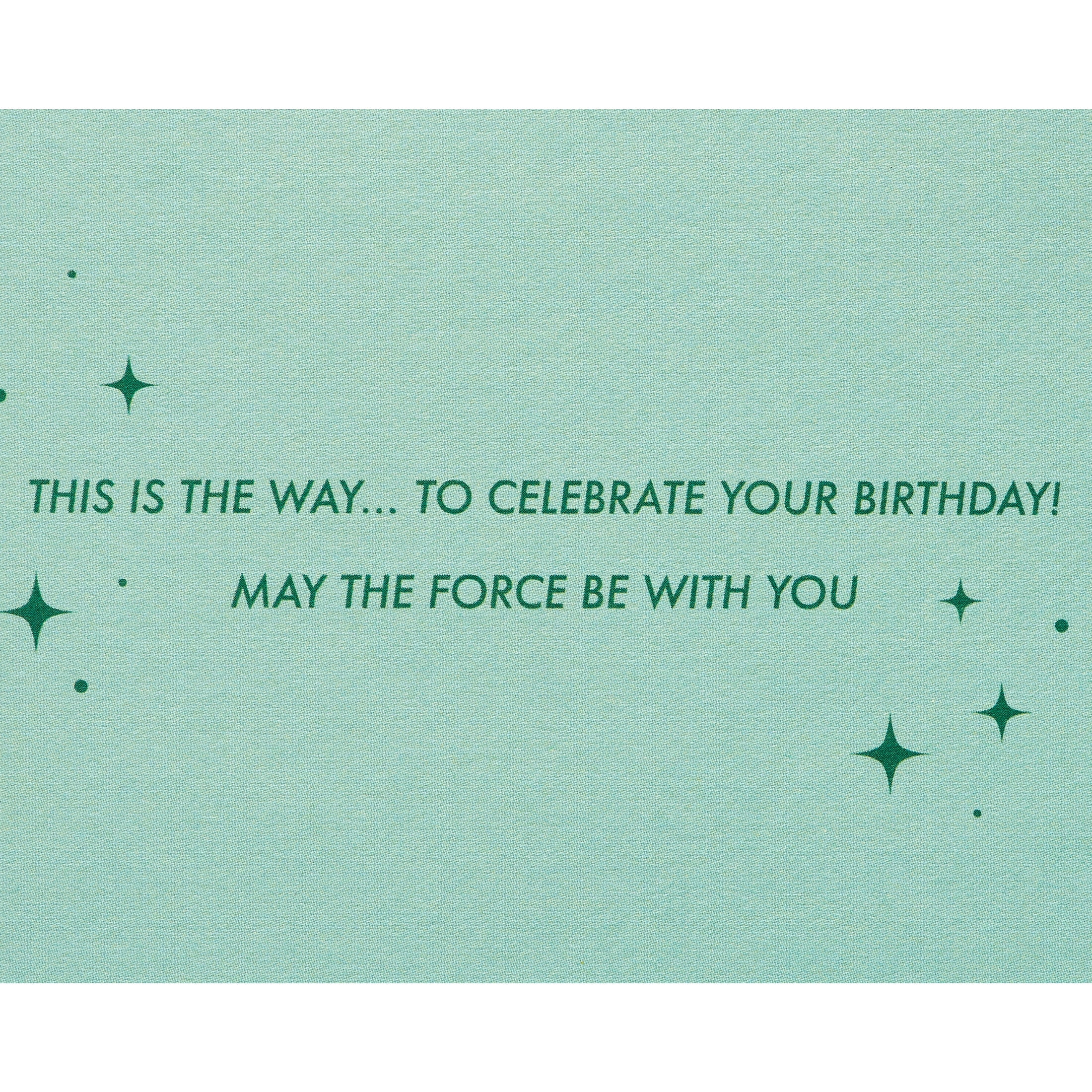(2 pack) Papersong Premium Star Wars Yoda Birthday Card (May the Force Be With You)