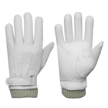 Genuine Leather Winter Dress Gloves With Fleece Lining For Men