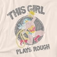 thumbnail image 3 of Dc Originals Plays Rough Women's Graphic T-Shirt Rolled Sleeve Tee, 3 of 6