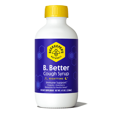 Beekeepers Naturals B Better Night Time Cough Syrup For Immune Support, 4 Oz..