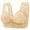 Beige, variant on Women's Breathable Perforated Cup Front Button Nursing Mother Bra Light Gray 42