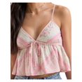 thumbnail image 1 of Argulvti Women's Summer Cami Tops Sleeveless V Neckline Floral Print Ruffle Camisole Tank Tops, 1 of 4