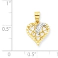 thumbnail image 2 of Beautiful 10K W/Rhodium Heart Charm, 2 of 2