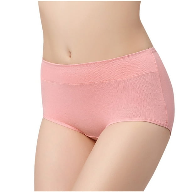 Ropa Interior Para Mujer Calzoncillos Sin Costuras Color Sólido Erógeno Cintura Media Algodón Erógeno Odeerbi ODB140115