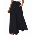 thumbnail image 3 of Pantalones Casuales para Mujer, con Cintura Elástica y Pierna , con Bolsillos. Negro XXL, 3 of 9