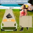 thumbnail image 3 of MOPHOTO Tanning lounge chair with face hole Portable Folding Patio Lounge Chairs with Pillow & Cushion,Reclining Chaise,Camping Sleeping Cots for Adults, 3 of 10