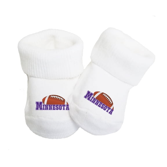 Future Tailgater Baby (0-9 months) Toe Sock Booties for Minnesota Fans
