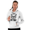 thumbnail image 4 of Cat with Glasses Let's Get Cray Funny Hoodie Sweatshirt Women Brisco Brands M, 4 of 5