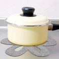 thumbnail image 2 of OUNONA 6Pcs Protective Felt Pan and Pot Protectors for Stacking Grey Sunflower Shape, 2 of 7