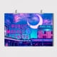 thumbnail image 5 of Póster de neón de Synthwave con paisaje de Tokio de los años 80, decoración de pared, pintura, decoración de habitación del hogar kawaii, pintura estética en lienzo, 5 of 5