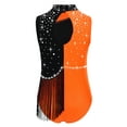 thumbnail image 2 of TTAO Kids Girls Sparkly Gymnastics Dance Leotard Tassel Rhinestone Dancewear Figure Skating Bodysuit Orange 16, 2 of 7