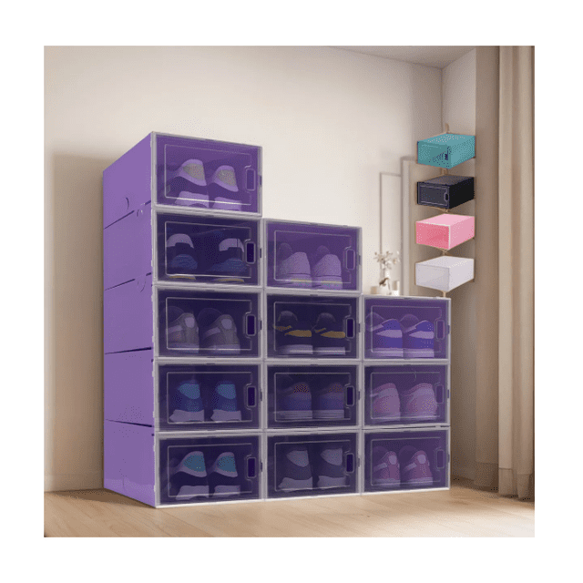 Cajas Organizadoras Cajoneras Apilables Para Zapatos 12 Pz