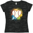 thumbnail image 3 of Inktastic Baseball Sports Heart Women's T-Shirt, 3 of 5
