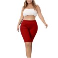 thumbnail image 5 of Tumotour Yoga Shorts For Women Plus Size Yoga Shorts Solid Color Lace Elastic High Waisted Running Workout Gym Shorts Sports Shorts, 5 of 9