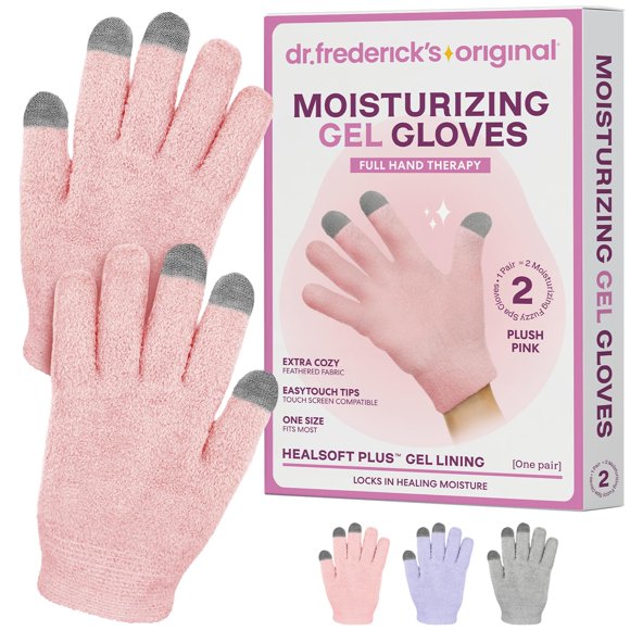 Guantes de gel hidratantes Dr. Frederick's para pantalla táctil, rosa