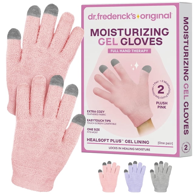 Guantes de gel hidratantes Dr. Frederick's para pantalla táctil, rosa